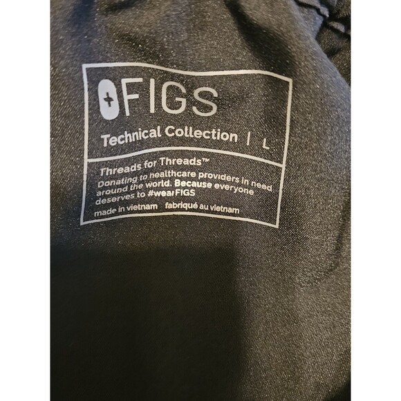 Figs Technical Collection Scrub Pants Size Large Black - Picture 3 of 11